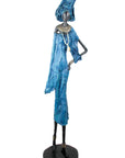 Bronze Issouf 110 cm bleu n°1 Bronzes d'Afrique