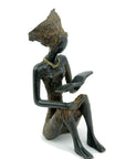 Bronze assis à poser 25 cm marron n°3 Bronzes d'Afrique