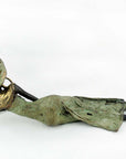 Bronze allongé 50 cm vert n°1 Bronzes d'Afrique
