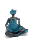 Bronze Big Mama 15 cm bleu n°1 Bronzes d'Afrique