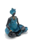 Bronze Big Mama 15 cm bleu n°1 Bronzes d'Afrique