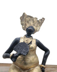 Bronze Big Mama 25 cm doré n°2 Bronzes d'Afrique