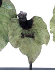 Bronze Feuille triple 45 cm vert n°1 Bronzes d'Afrique