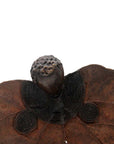 Bronze Feuille triple 45 cm marron n°1 Bronzes d'Afrique