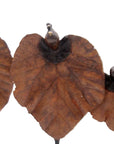 Bronze Feuille triple 45 cm marron n°1 Bronzes d'Afrique