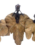 Bronze Feuille triple 45 cm marron n°2 Bronzes d'Afrique
