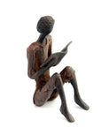 Bronze assis à poser 25 cm marron n°10 Bronzes d'Afrique