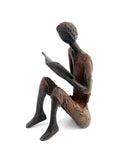Bronze assis à poser 25 cm marron n°10 Bronzes d'Afrique