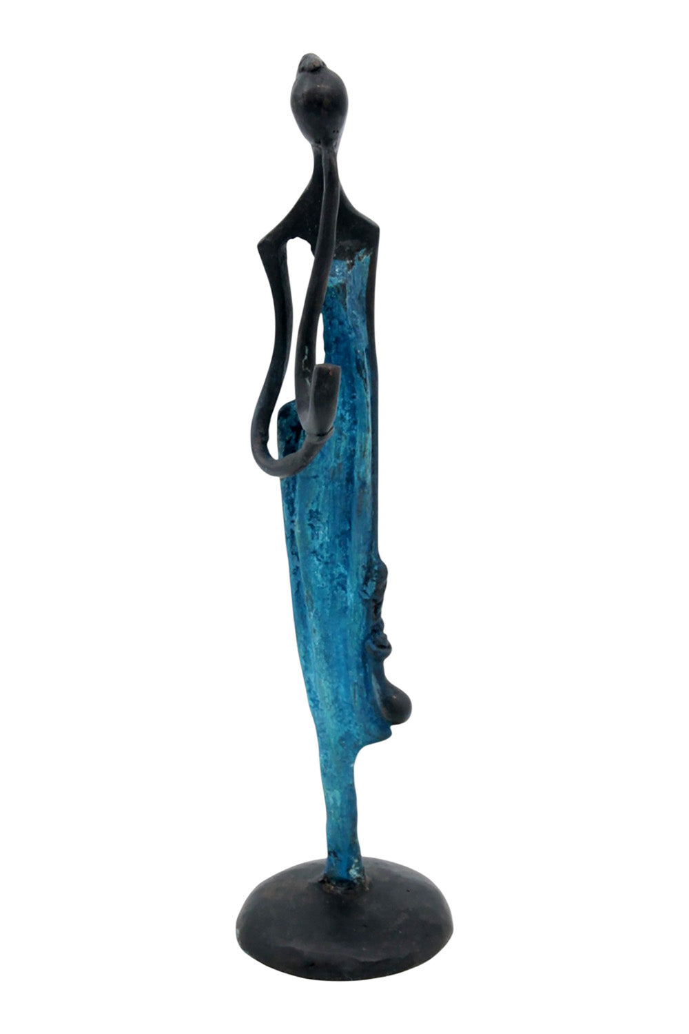 Abdoulaye's bronze 25cm blue n°8 