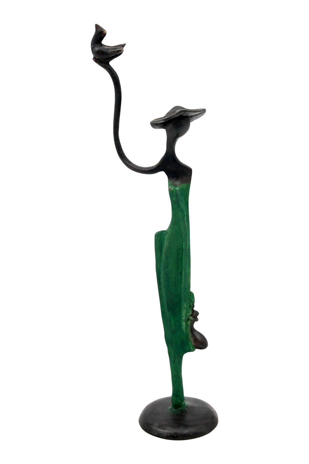Abdoulaye's bronze 25cm green n°7 