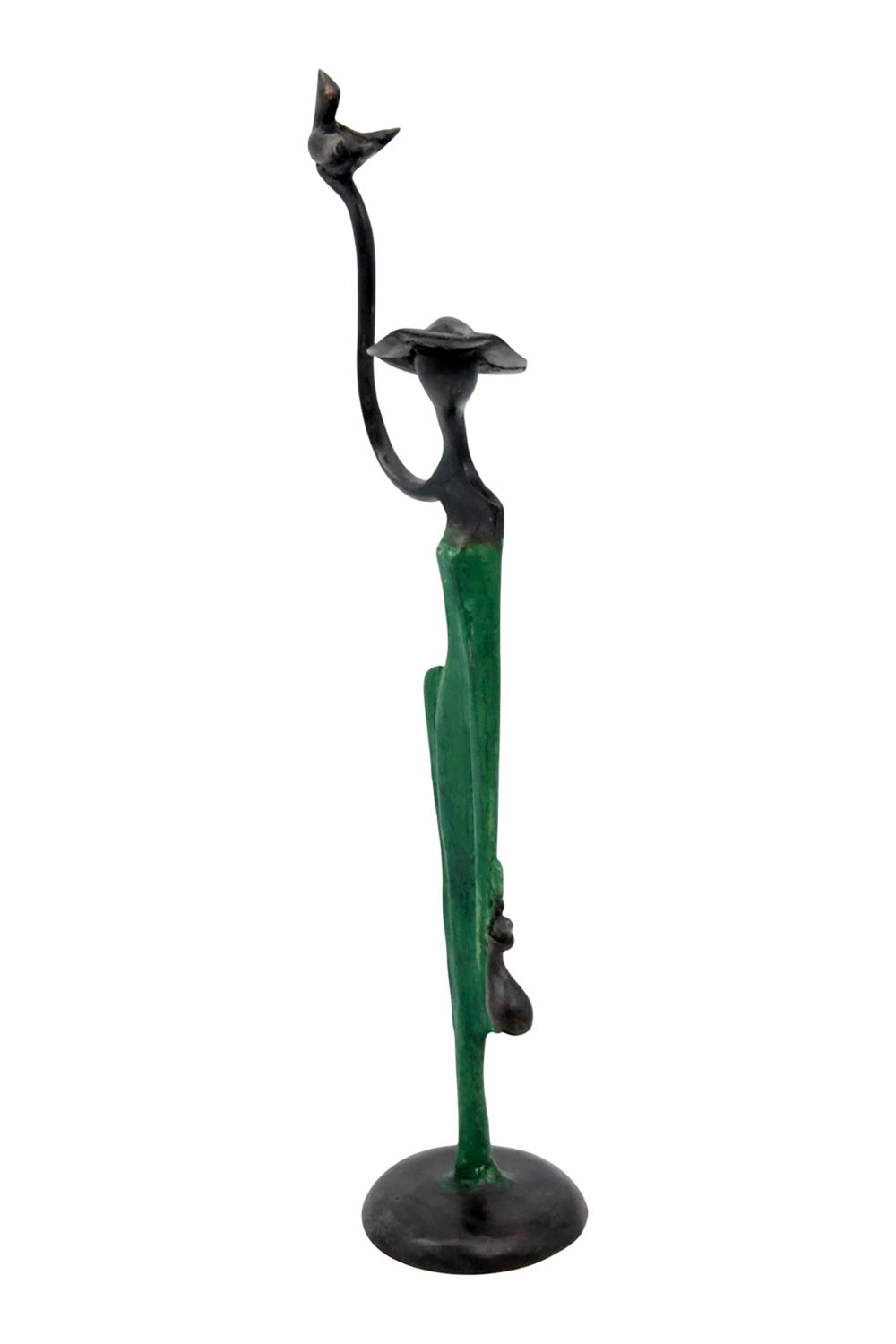 Abdoulaye's bronze 25cm green n°7 