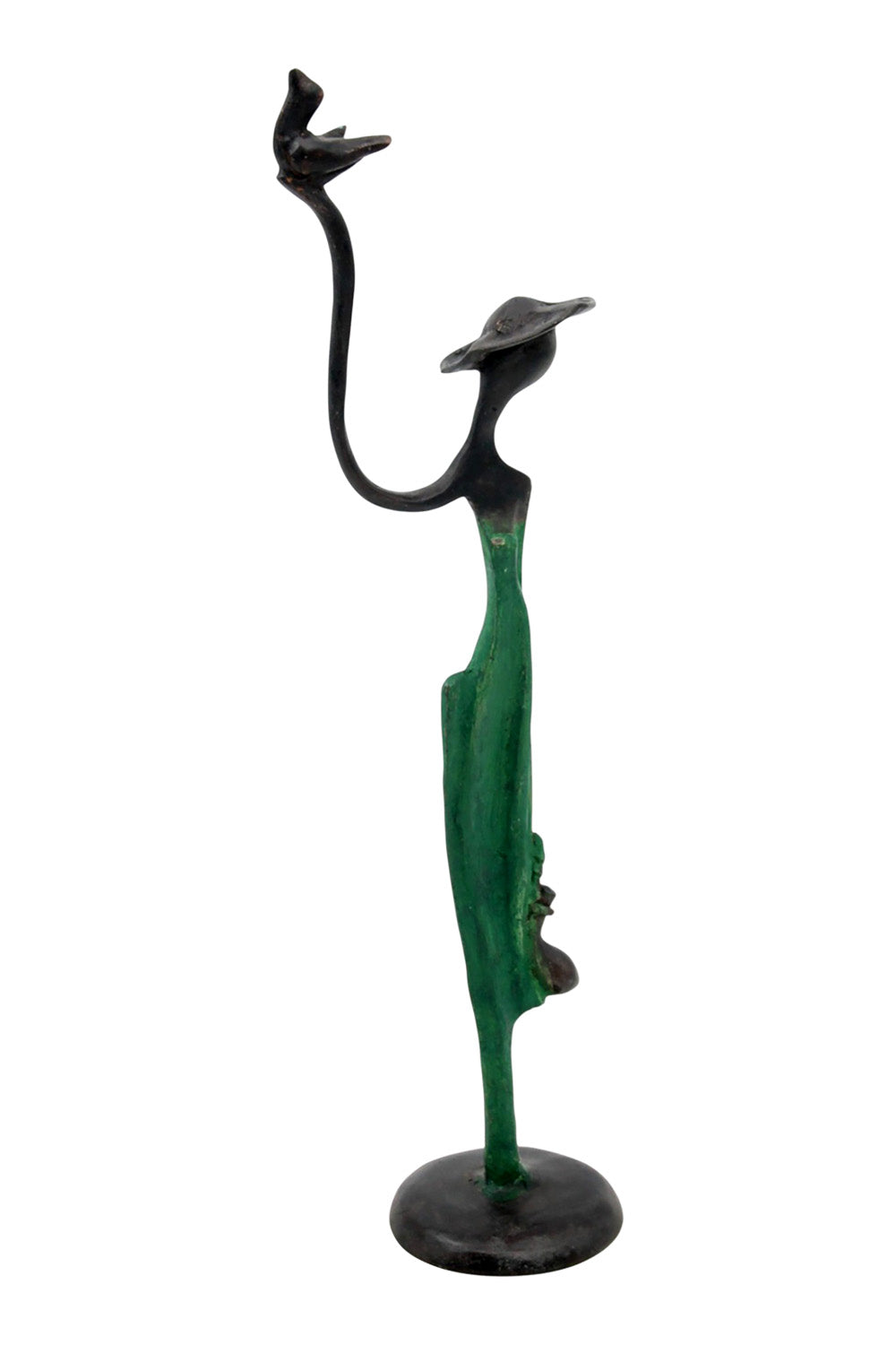 Abdoulaye's bronze 25cm green n°7 
