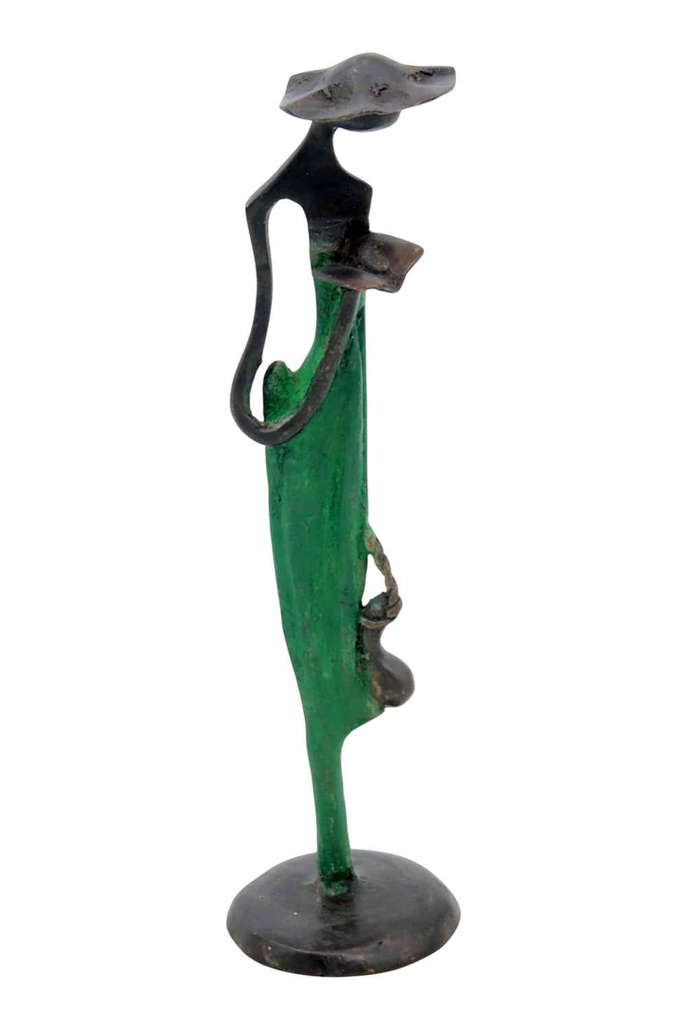 Abdoulaye's bronze 25cm green n°9 