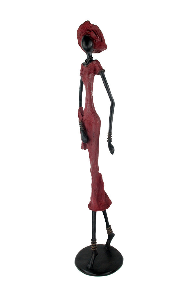 Bronze Issouf 80 cm rouge n°4 