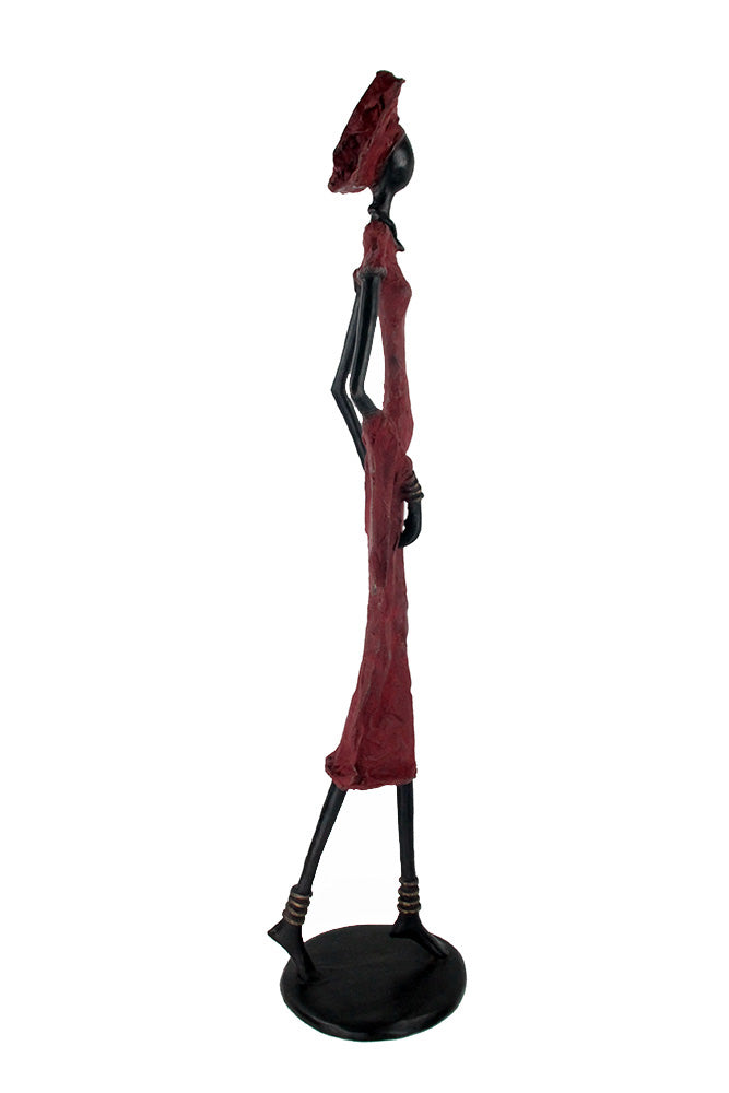 Bronze Issouf 80 cm rouge n°4 