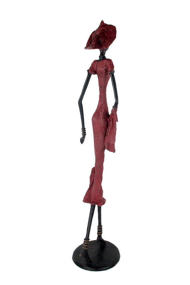 Bronze Issouf 80 cm rouge n°4 