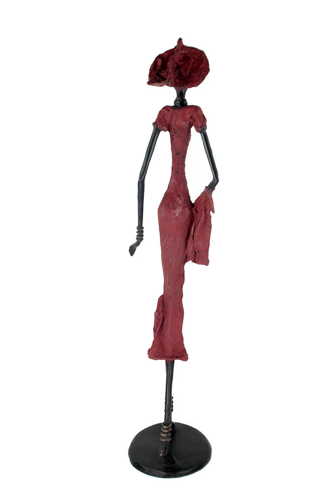Bronze Issouf 80 cm rouge n°4 