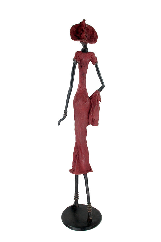 Bronze Issouf 80 cm rouge n°4 