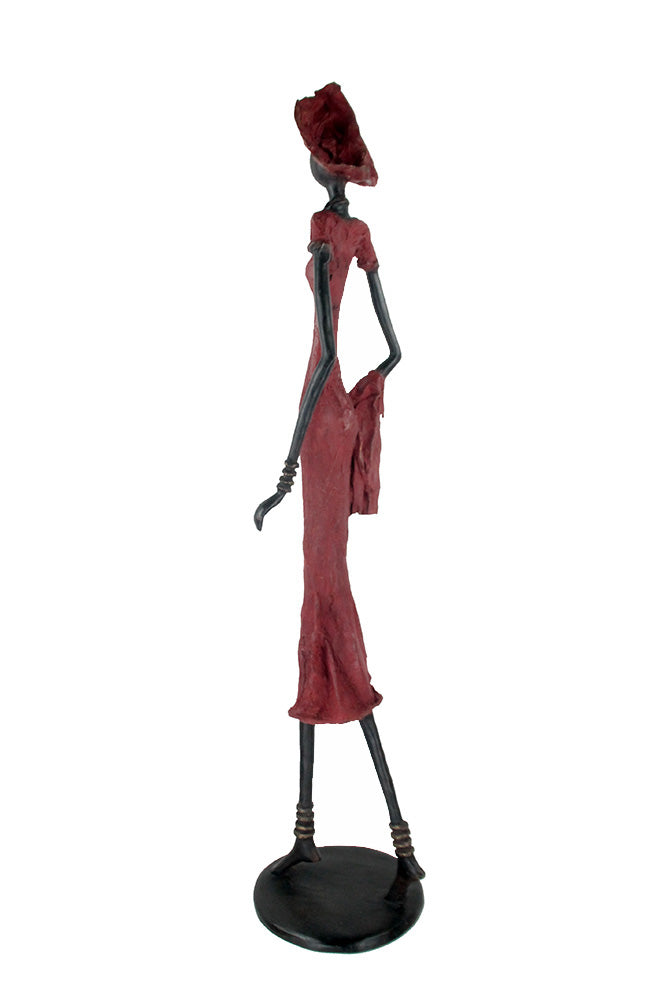 Bronze Issouf 80 cm rouge n°4 