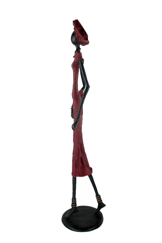 Bronze Issouf 80 cm rouge n°4 
