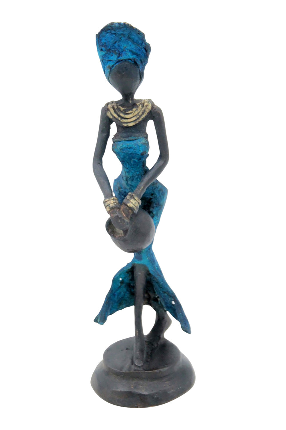 Bronze 15 cm bleu n°2 Bronzes d'Afrique