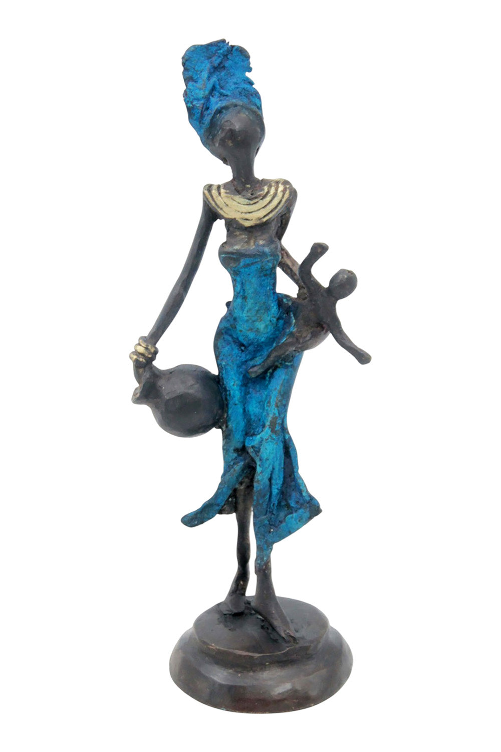 Bronze 15 cm bleu n°3 Bronzes d'Afrique