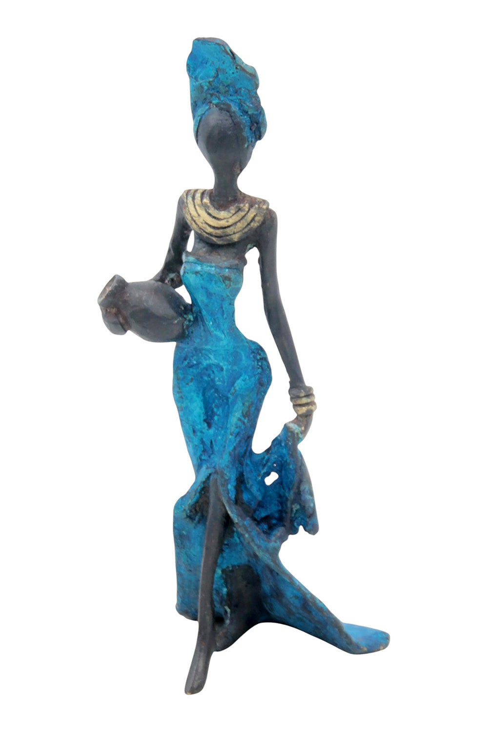 Bronze 15 cm bleu n°5 Bronzes d'Afrique