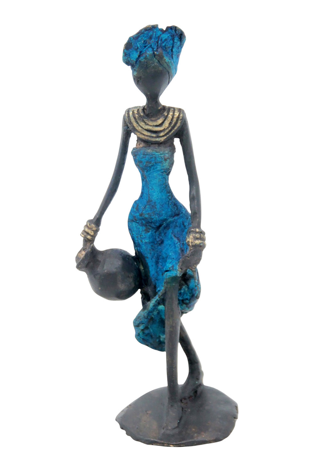 Bronze 15 cm bleu n°6 Bronzes d'Afrique