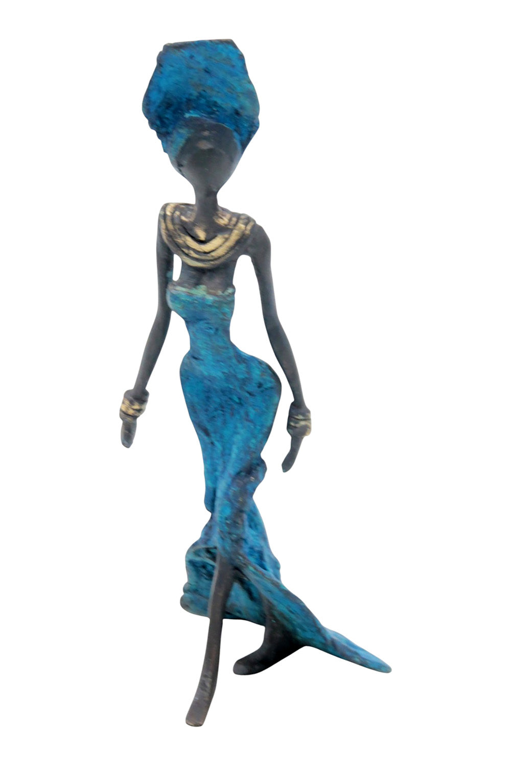 Bronze 15 cm bleu n°10 Bronzes d'Afrique
