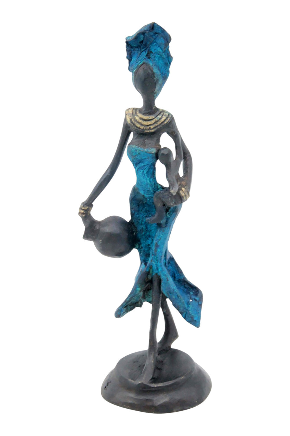 Bronze 15 cm bleu n°15 Bronzes d'Afrique