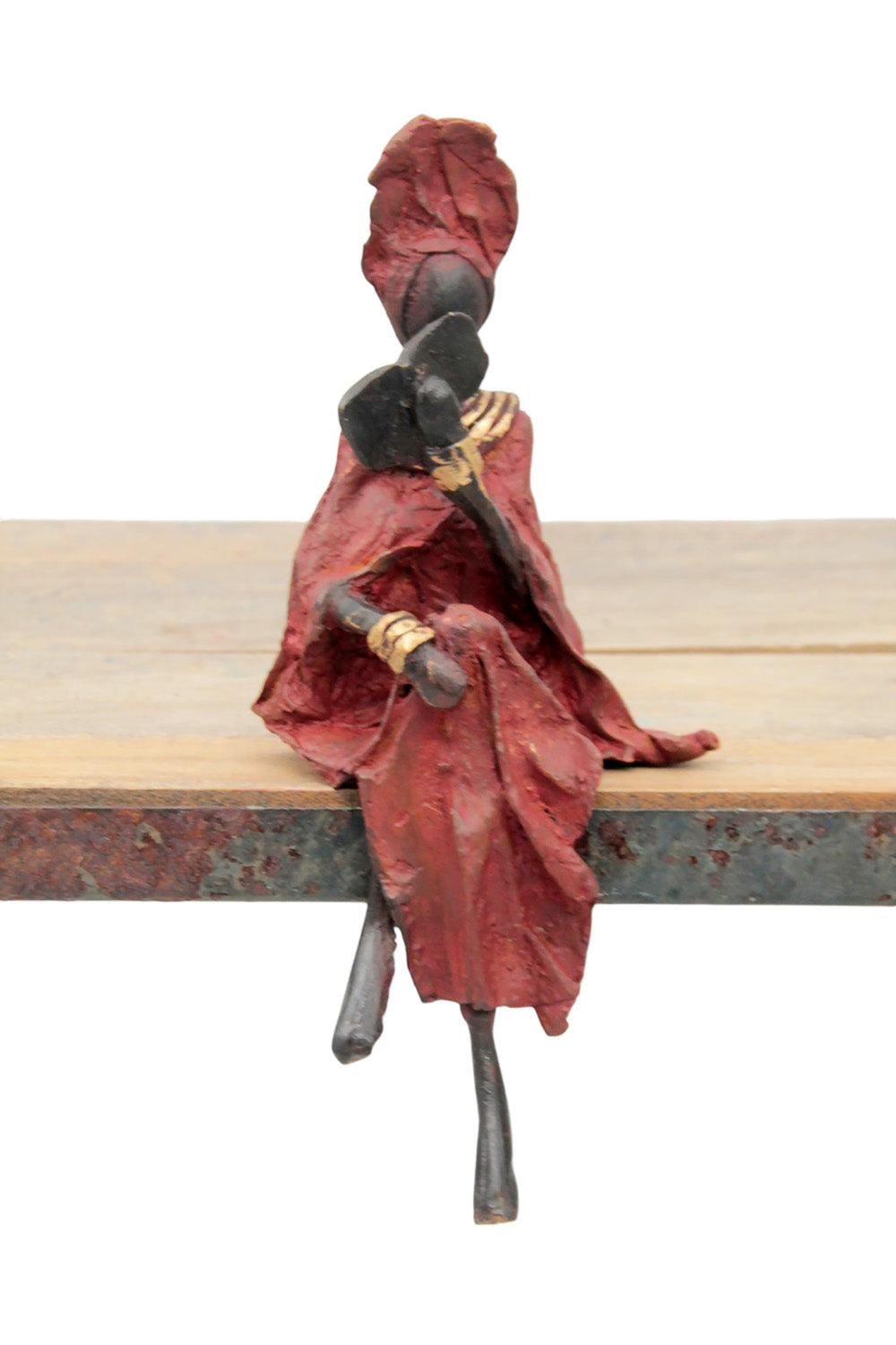 Bronze assis 15 cm rouge n°3 