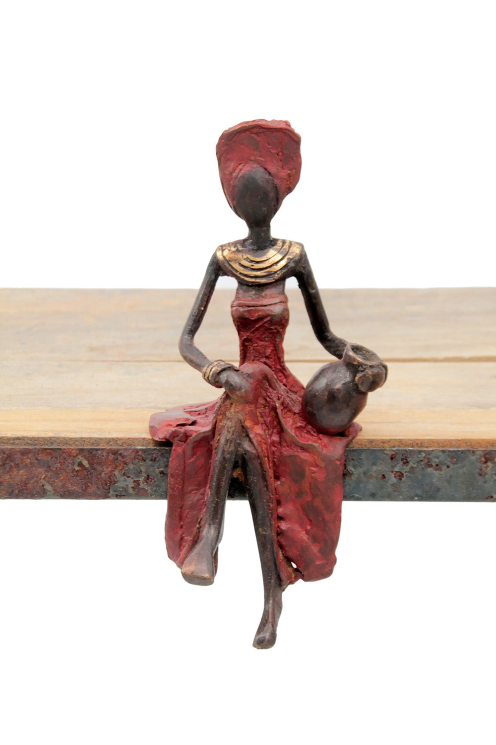 Bronze assis 15 cm rouge n°5 
