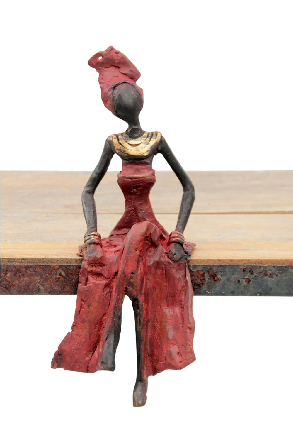 Bronze assis 15 cm rouge n°7 
