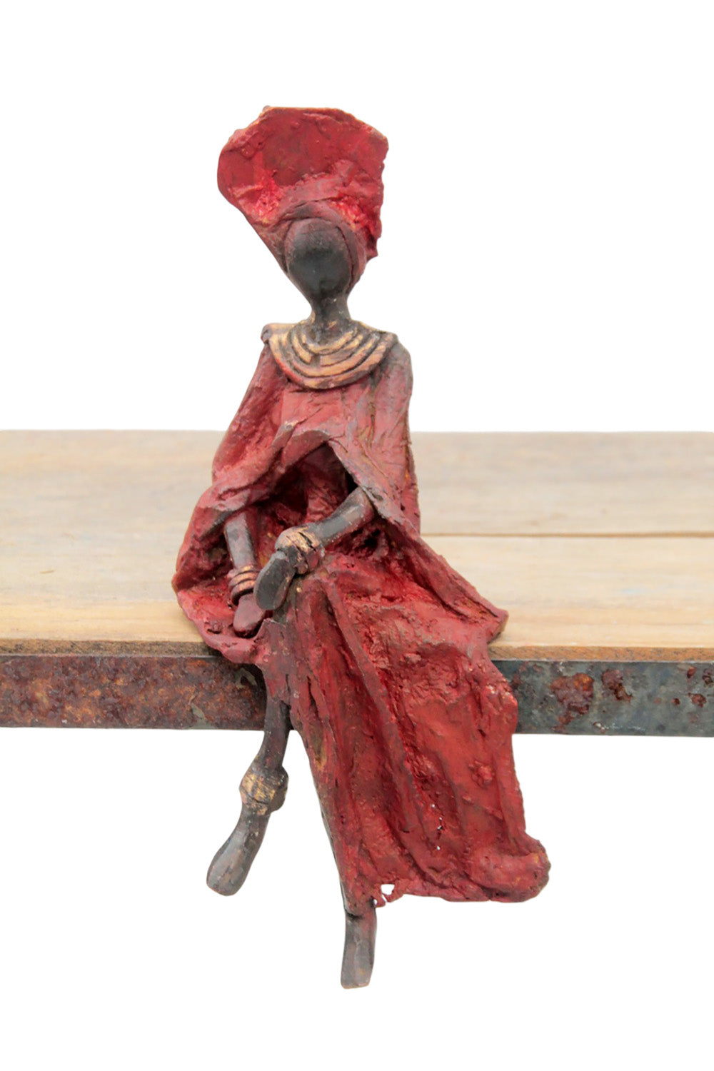Bronze assis 15 cm rouge n°14 