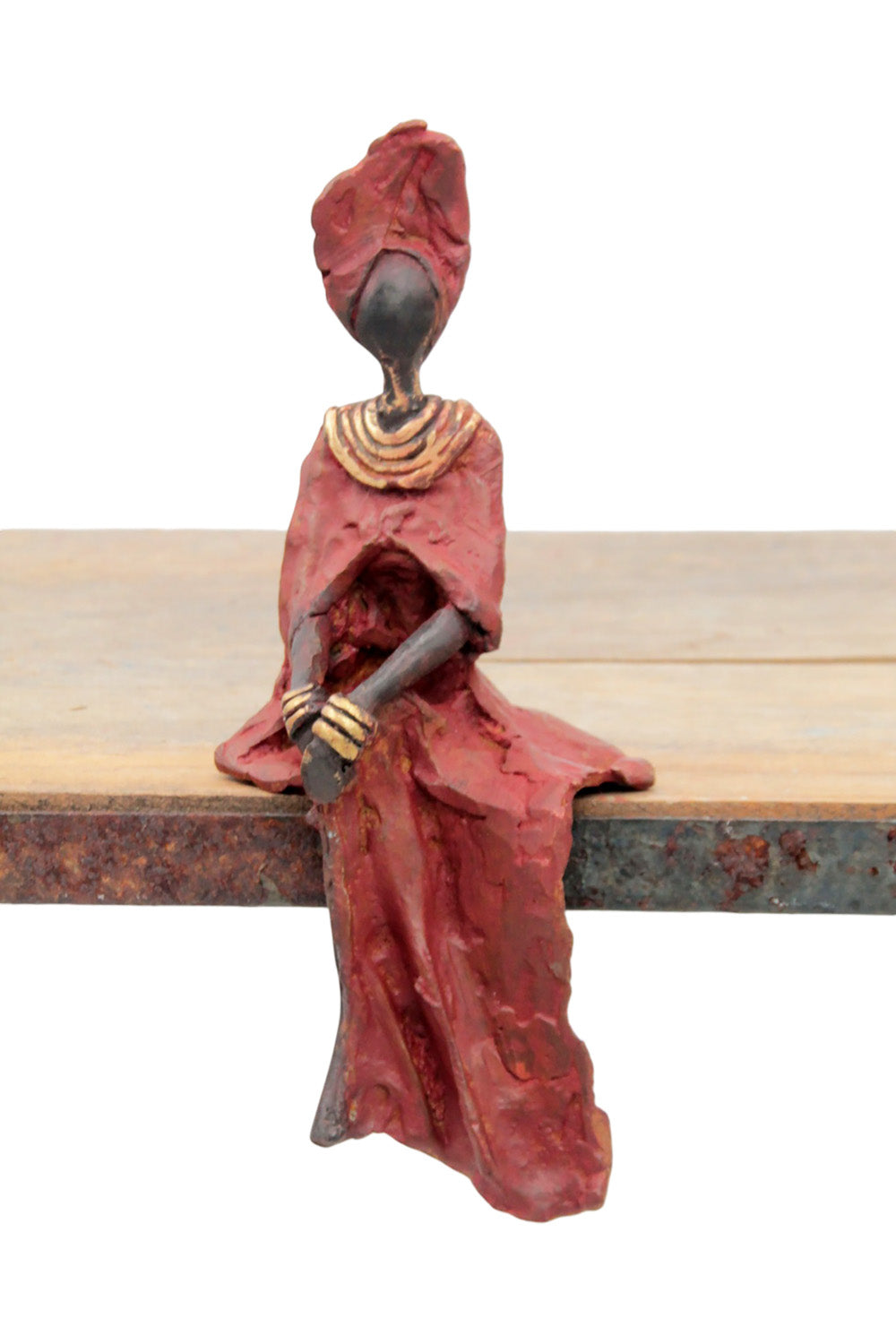 Bronze assis 15 cm rouge n°16 