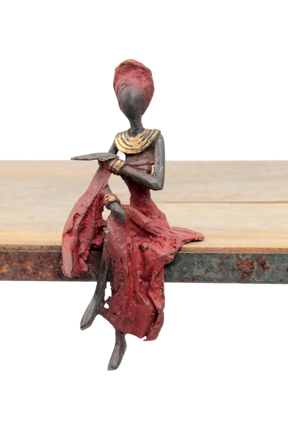 Bronze assis 15 cm rouge n°17 