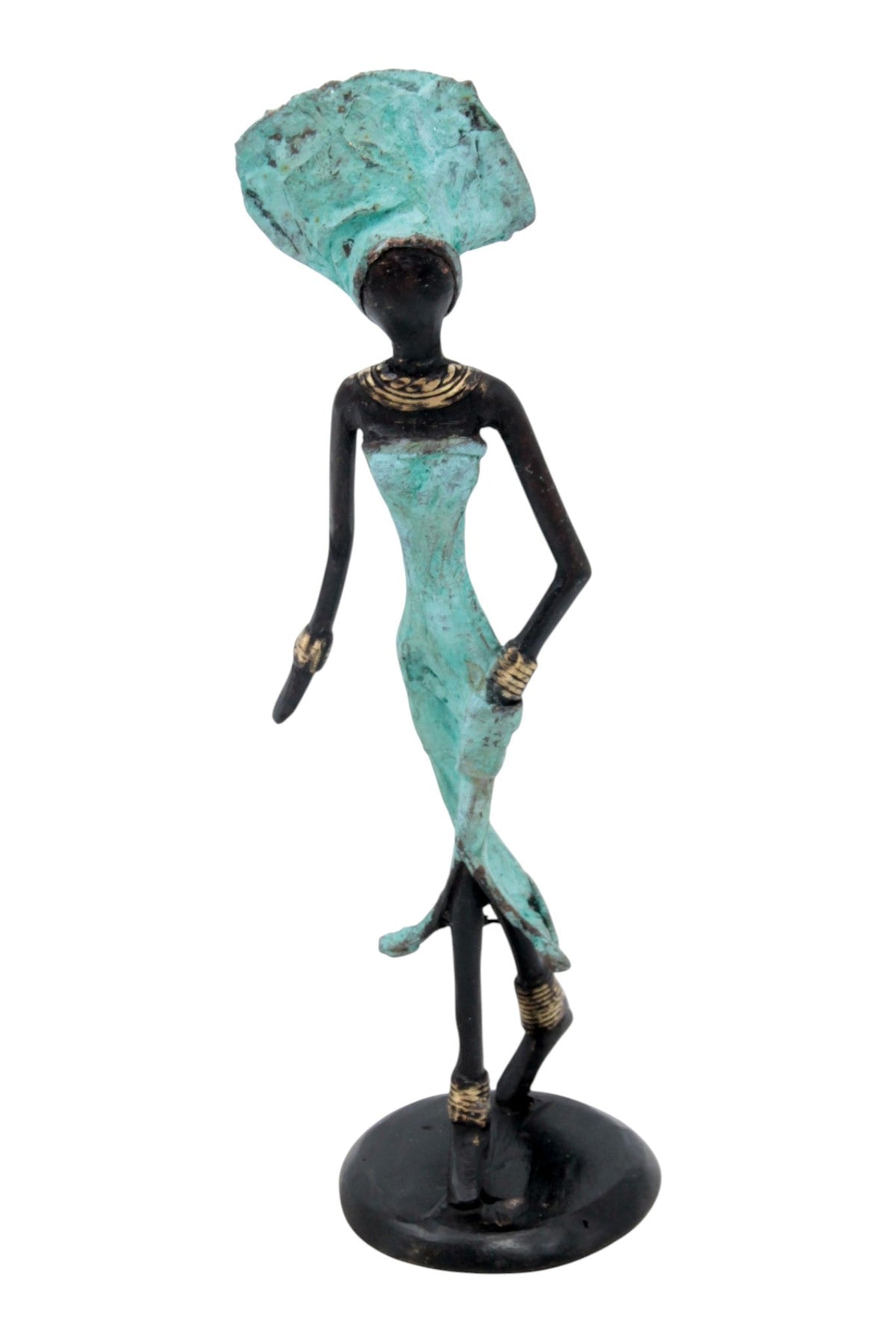 Bronze 25 cm turquoise n°2 