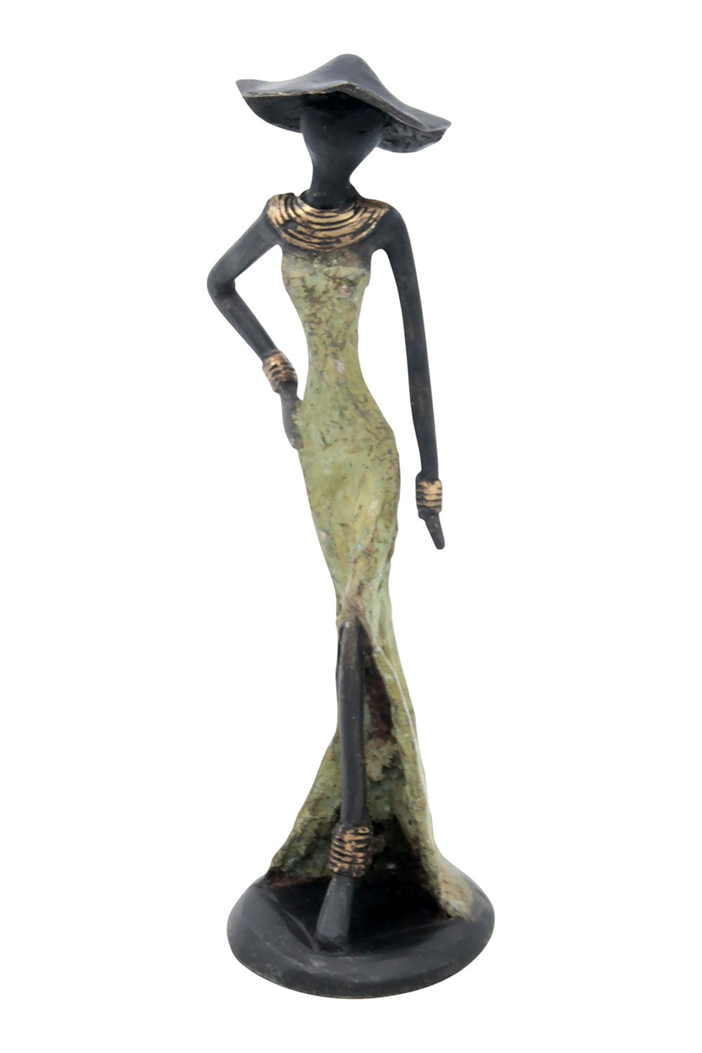 Bronze 25 cm vert n°6 
