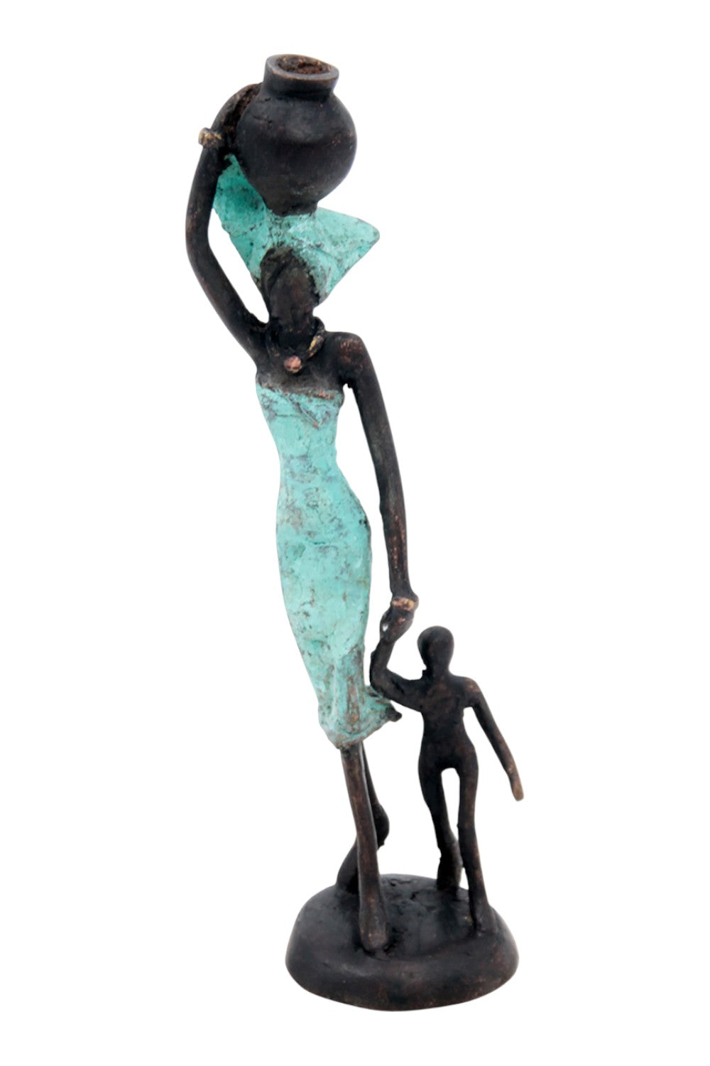 Bronze 15 cm turquoise n°1 