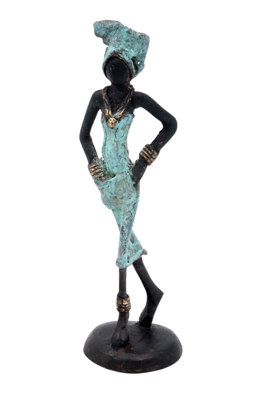 Bronze 15 cm turquoise n°3 