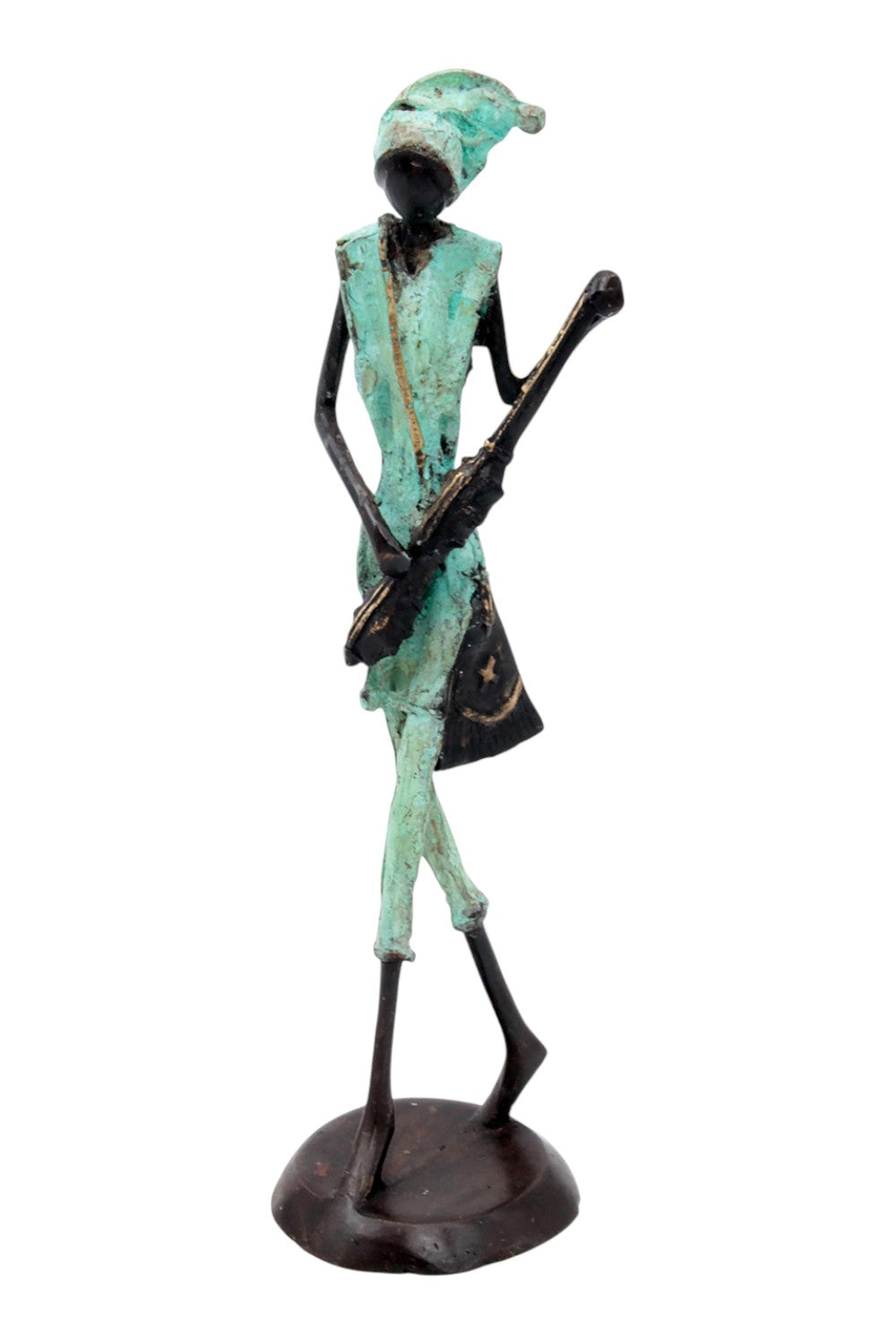 Bronze 35 cm turquoise n°1 