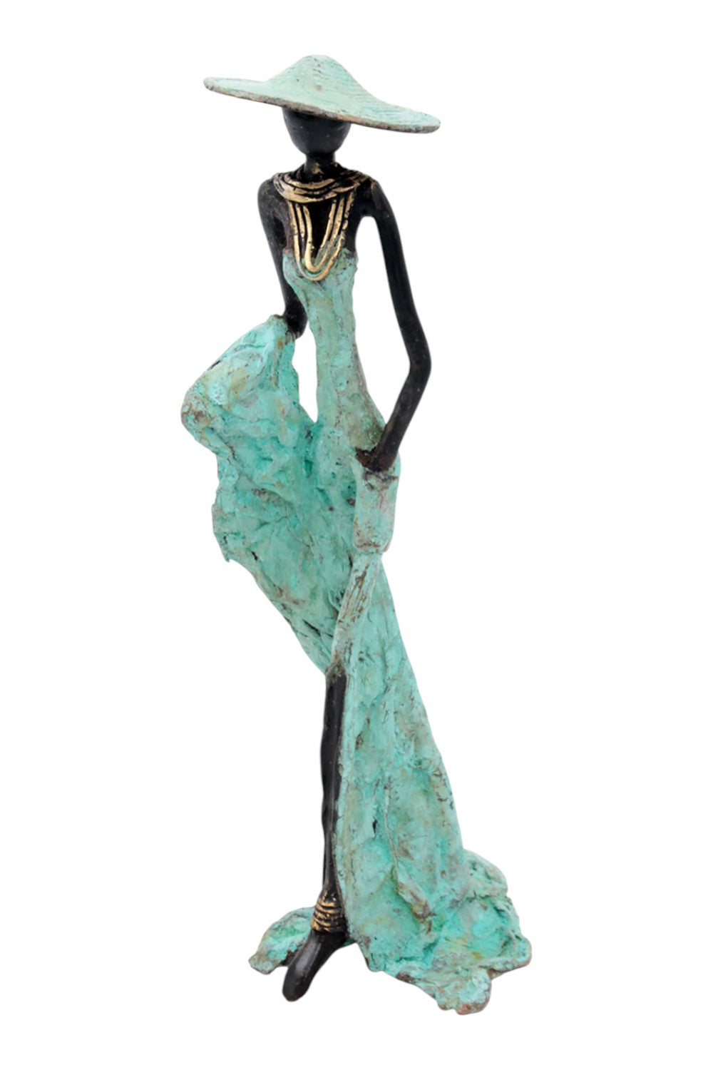 Bronze 35 cm turquoise n°3 