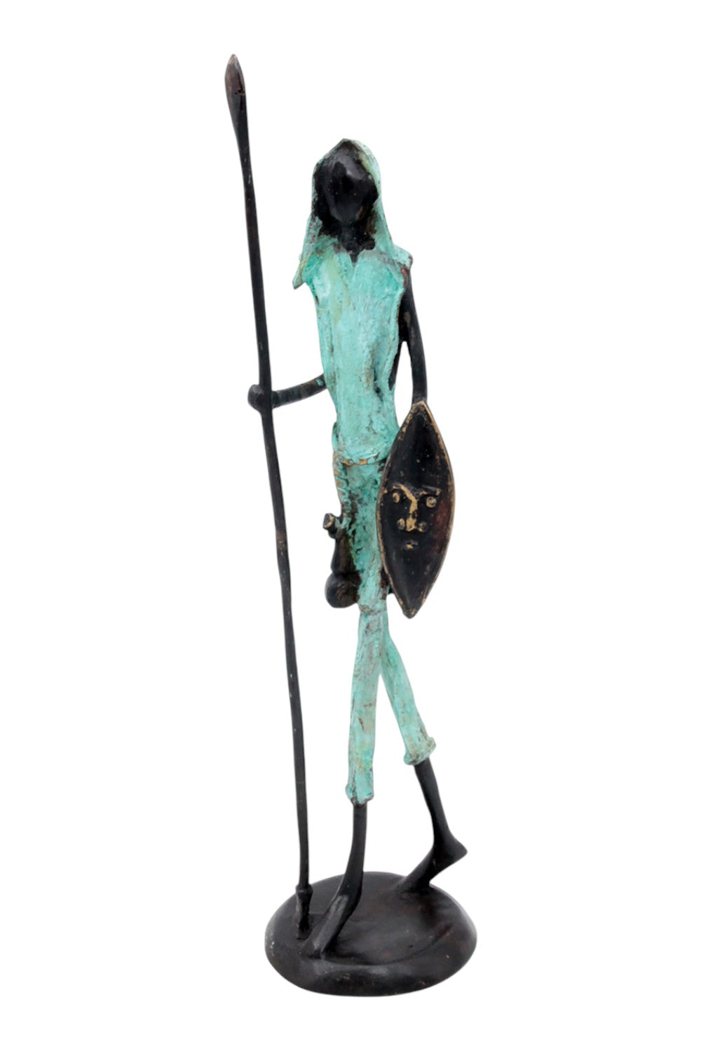 Bronze 35 cm turquoise n°4 