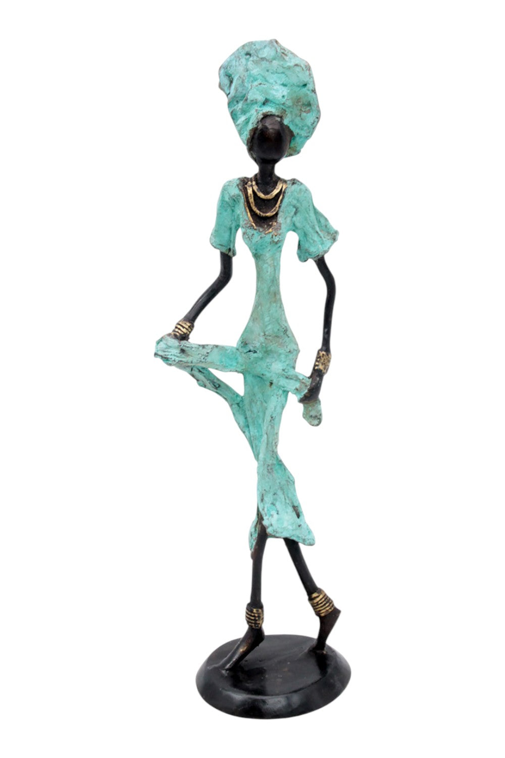 Bronze 35 cm turquoise n°9 