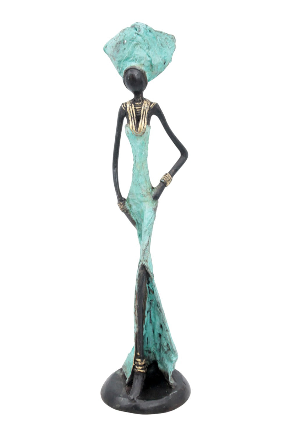 Bronze 35 cm turquoise n°11 