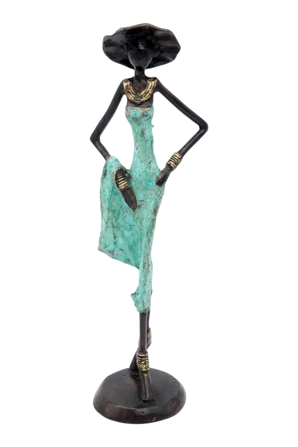 Bronze 35 cm turquoise n°12 