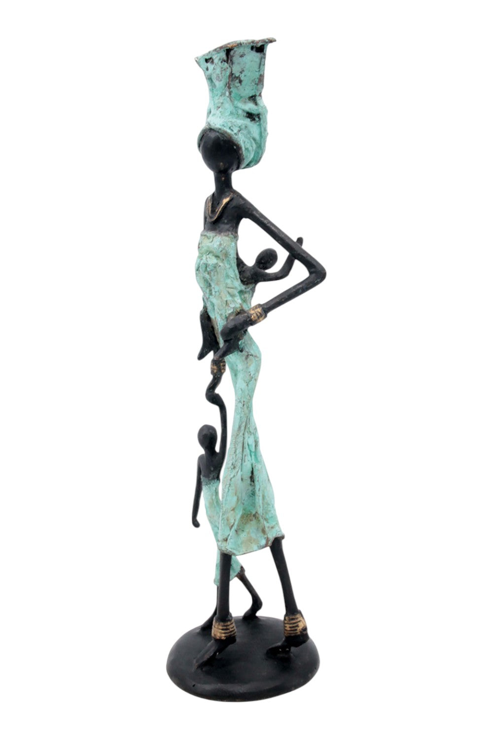 Bronze 35 cm turquoise n°14 