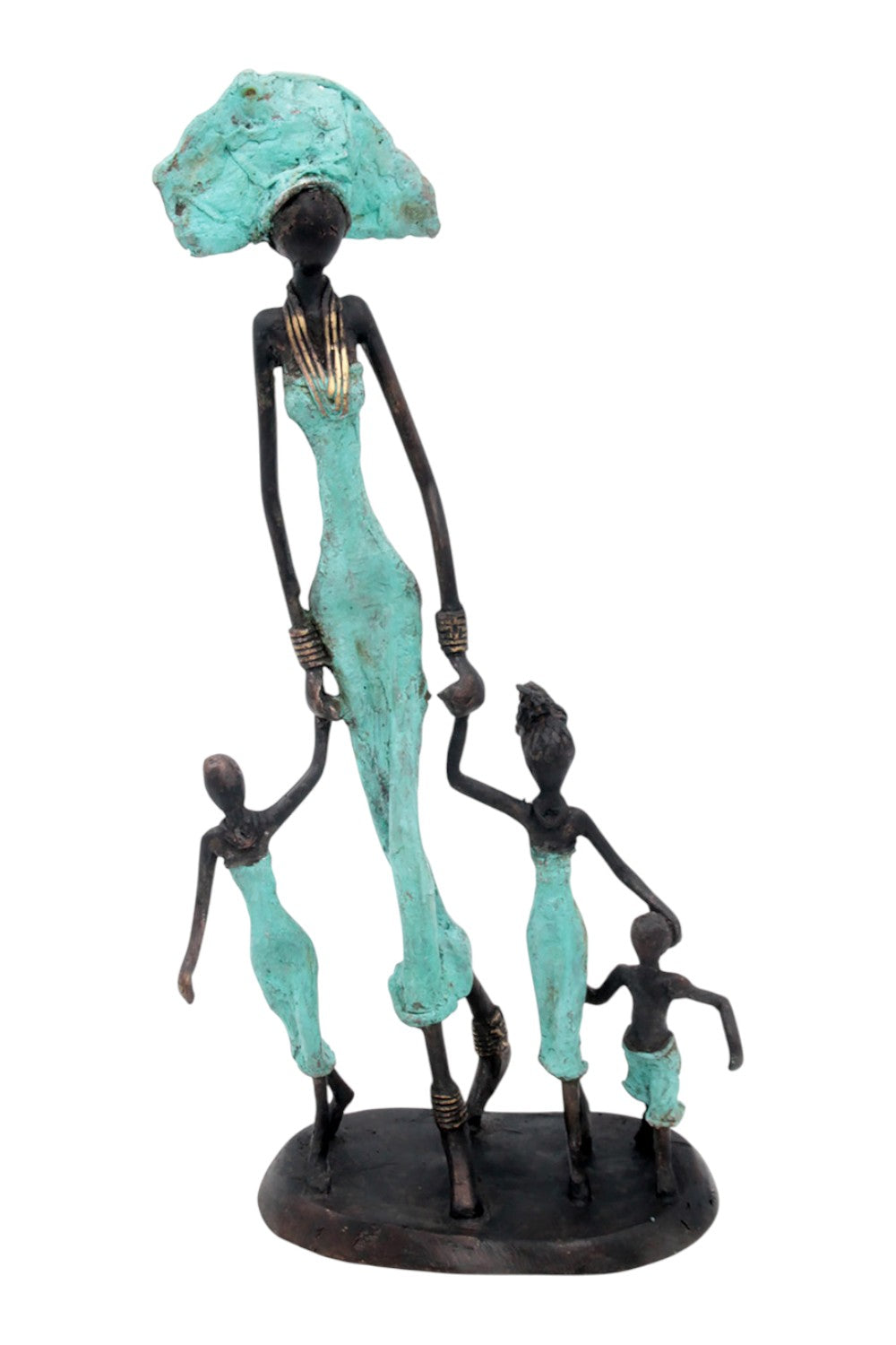 Bronze 35 cm turquoise n°15 