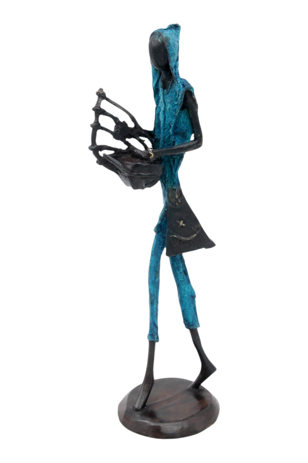 Bronze 35 cm bleu n°2 