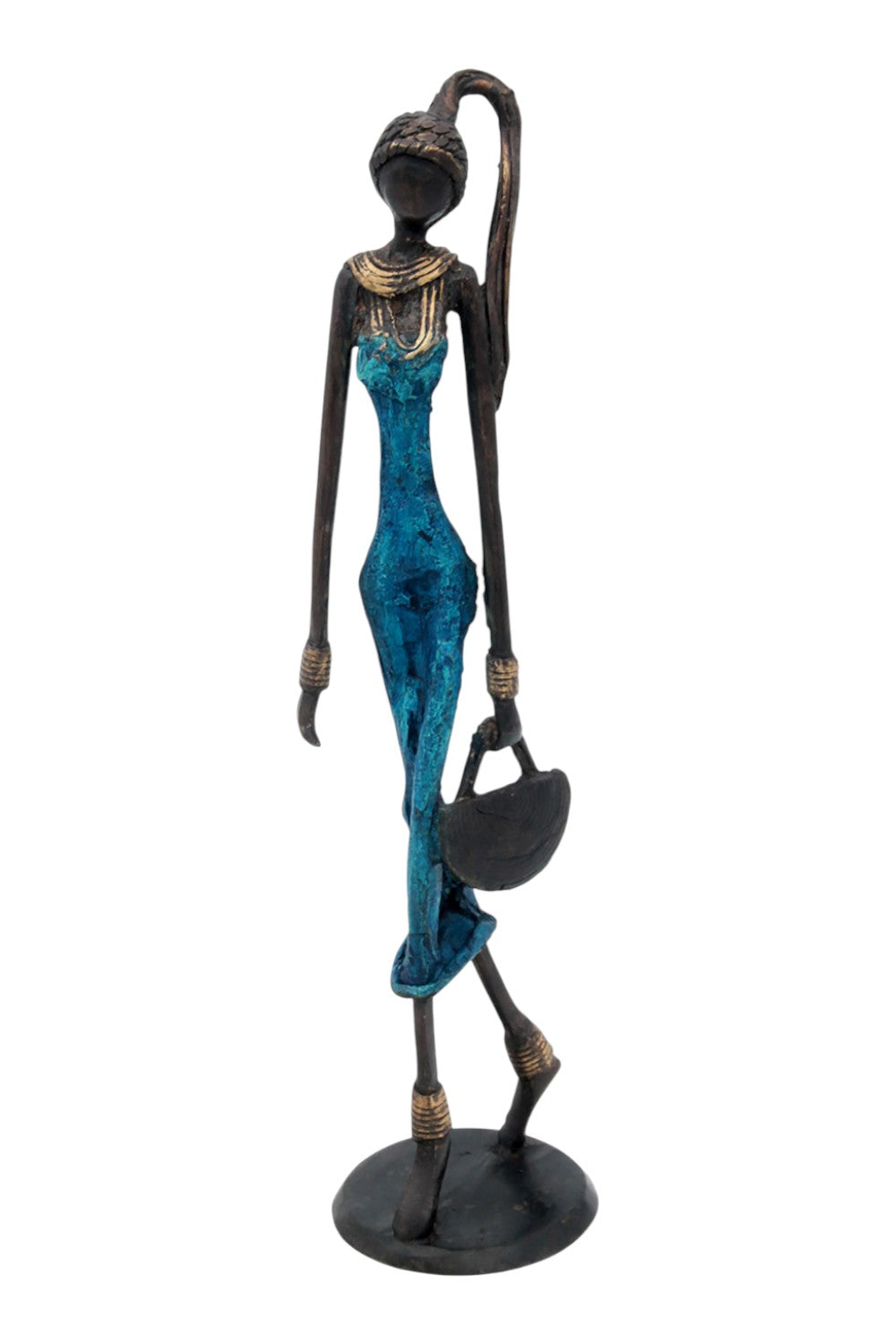 Bronze 35 cm bleu n°10 